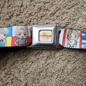 Hot Topic Anime Hetalia Seatbelt Buckle Belt
